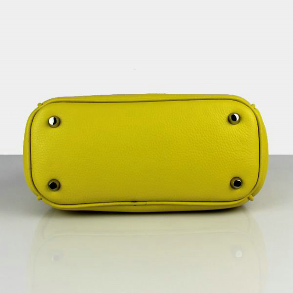 mini dior diorissimo original calfskin leather bag 44375 lemon yellow